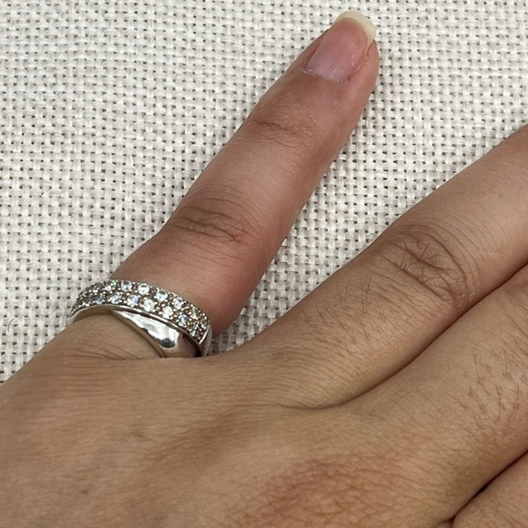 925 Dominique Malaysia Crossover CZ Band Ring - Size 5 - Picture 7 of 16